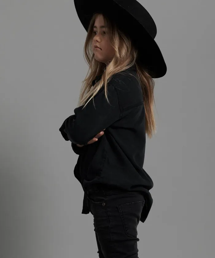 KIDS FOX BLACK ORGINAL LIBERTY SHIRT Kids One Teaspoon Kids KIDS FOX BLACK ORGINAL LIBERTY SHIRT Kids One Teaspoon Kids