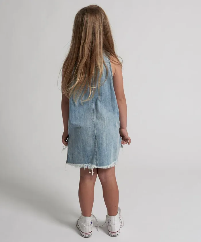 KIDS MINI BRAXTON DRESS BLUE WomenKids One Teaspoon Denim Dresses KIDS MINI BRAXTON DRESS BLUE WomenKids One Teaspoon Denim Dresses
