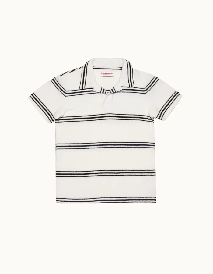 Kids Orlebar Brown Kids Digby Towelling White Sandnight Iris