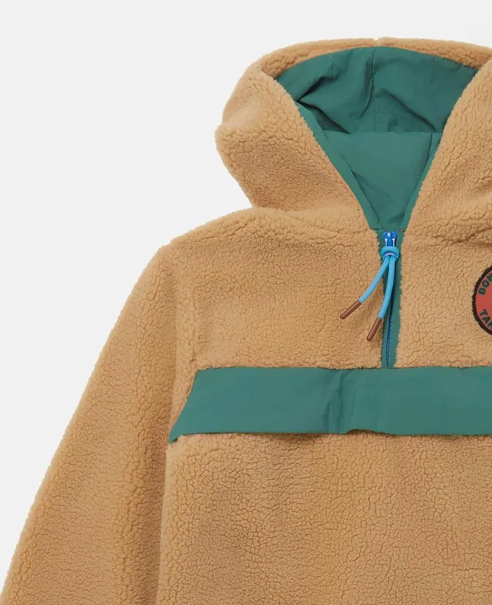 Kids Outerwear Stella McCartney Camp Badge Fleece Pullover Beige