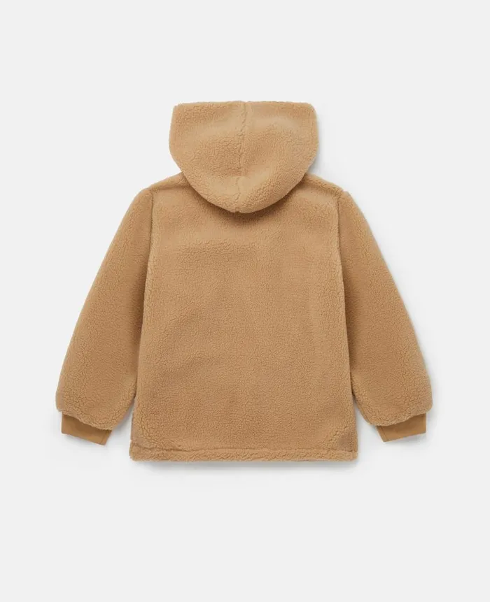 Kids Outerwear Stella McCartney Camp Badge Fleece Pullover Beige