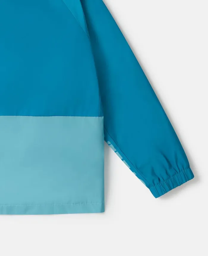 Kids Outerwear Stella McCartney Colourblock Hooded Parka Jacket Blue