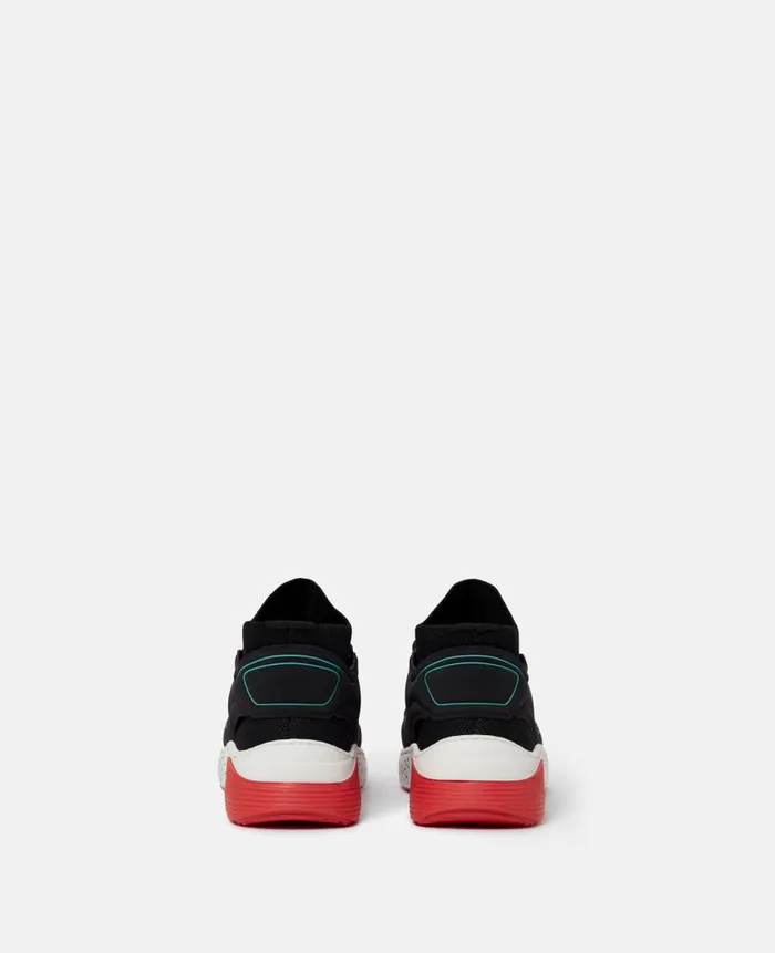 Kids Shoes And Accessories Stella McCartney Neon Cage LaceUp Sock Trainers Black Multicolour