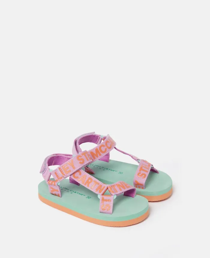Kids Shoes And Bags Stella McCartney Stella Logo Tape Sandals Pink