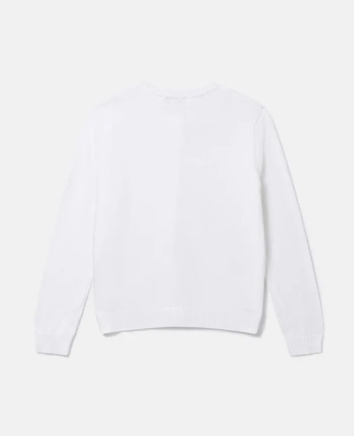 Kids Sweaters and Cardigans Stella McCartney Bow Crochet Appliqu Cardigan Ivory