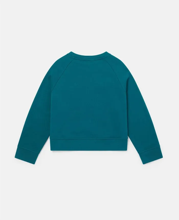 Kids Sweaters and Cardigans Stella McCartney Logo Flower Garland Sweatshirt Blue