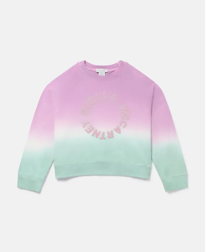 Kids Sweaters and Cardigans Stella McCartney Logo Ombr Sweatshirt Pastel Multicolour Kids Sweaters and Cardigans Stella McCartney Logo Ombr Sweatshirt Pastel Multicolour