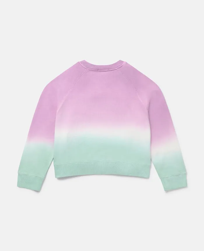Kids Sweaters and Cardigans Stella McCartney Logo Ombr Sweatshirt Pastel Multicolour