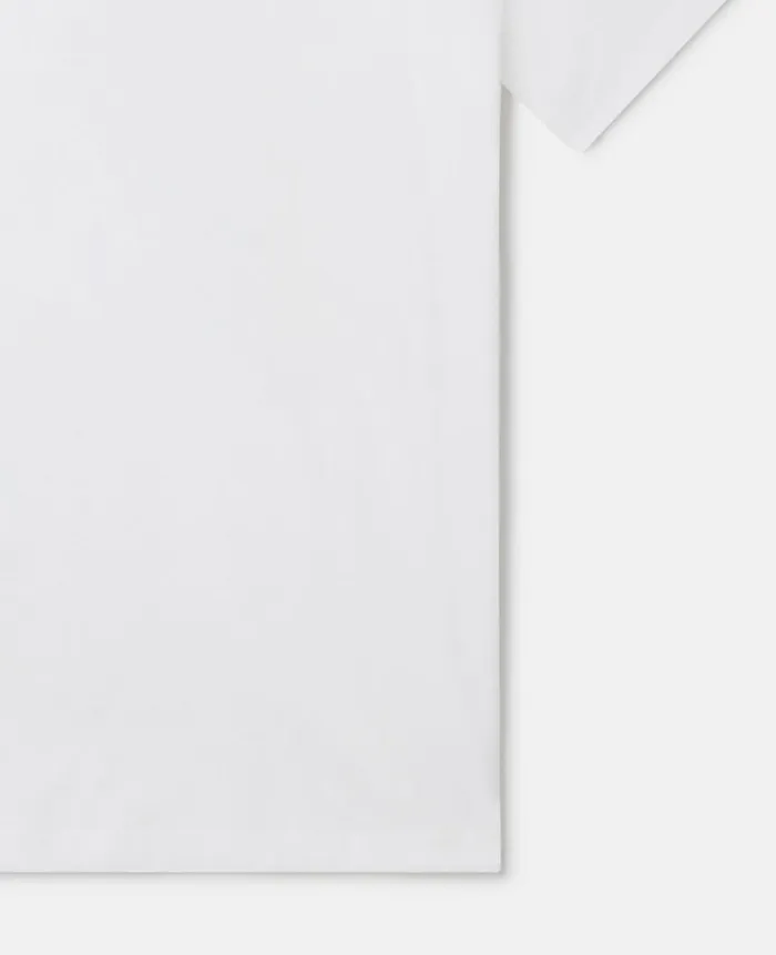Kids TShirts And Sweatshirt Stella McCartney Logo Waves Print TShirt White