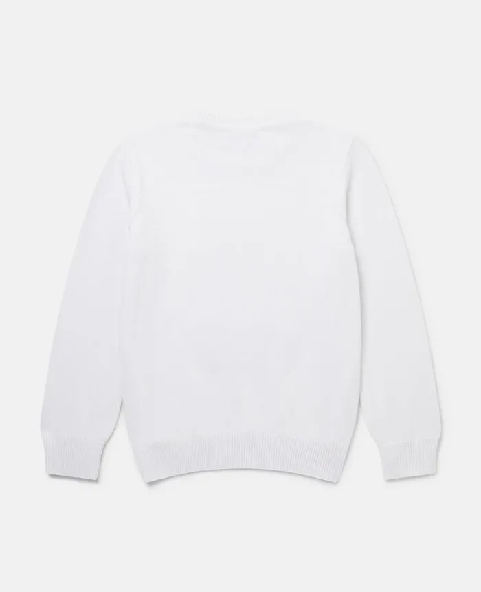 Kids TShirts And Sweatshirt Stella McCartney Veggie Burger Intarsia Knit Jumper Ivory