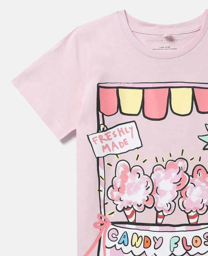 Kids TShirts And Tops Stella McCartney Candy Floss Stand TShirt Pink