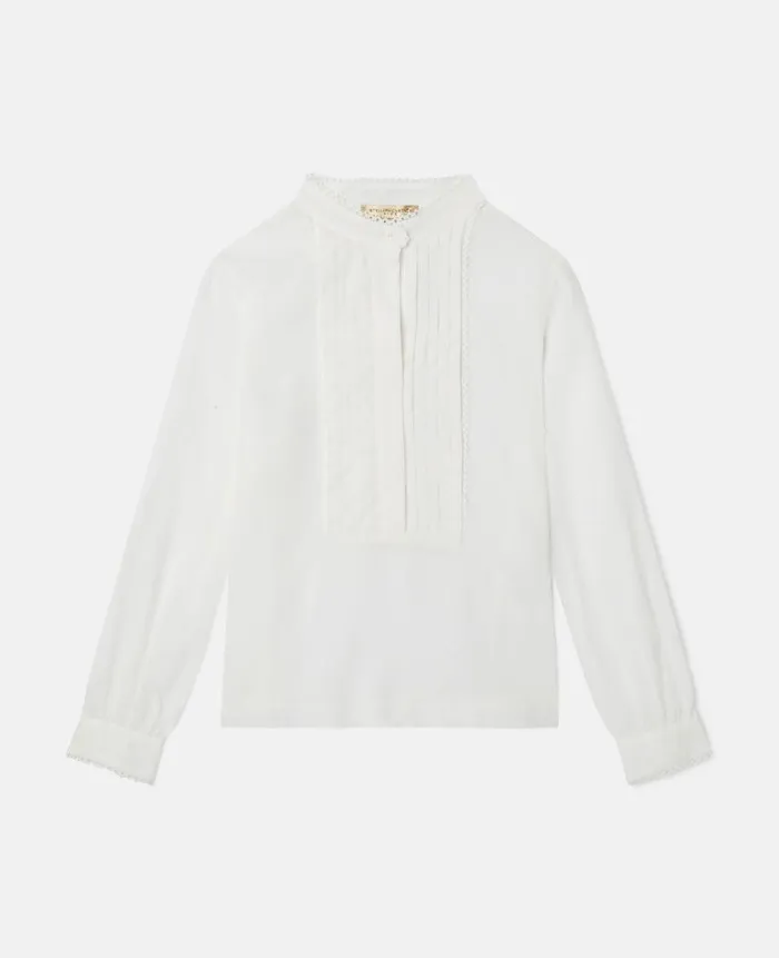 Kids TShirts And Tops Stella McCartney Pleated Tuxedo Shirt White