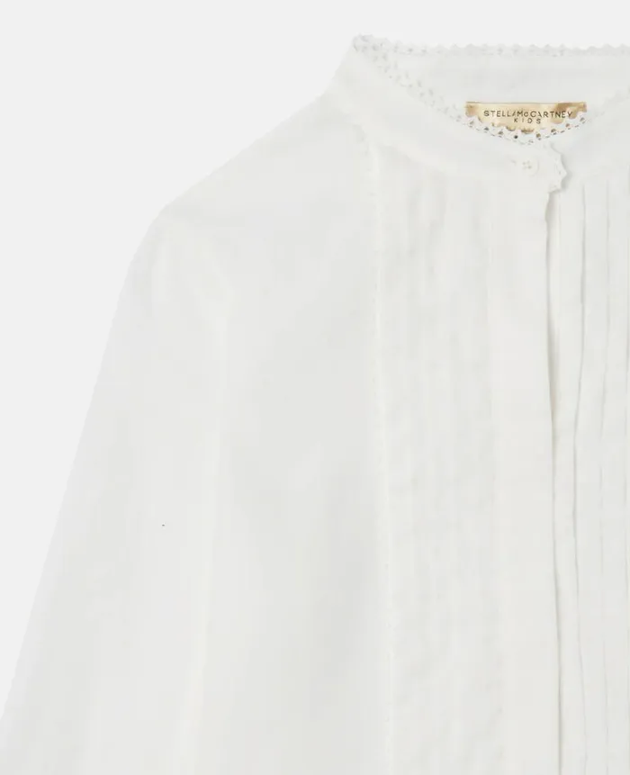 Kids TShirts And Tops Stella McCartney Pleated Tuxedo Shirt White