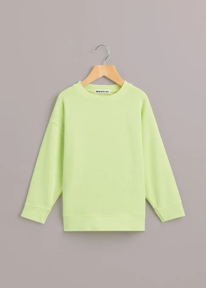 Kids Tops Whistles Lime Sawyer Sweatshirt