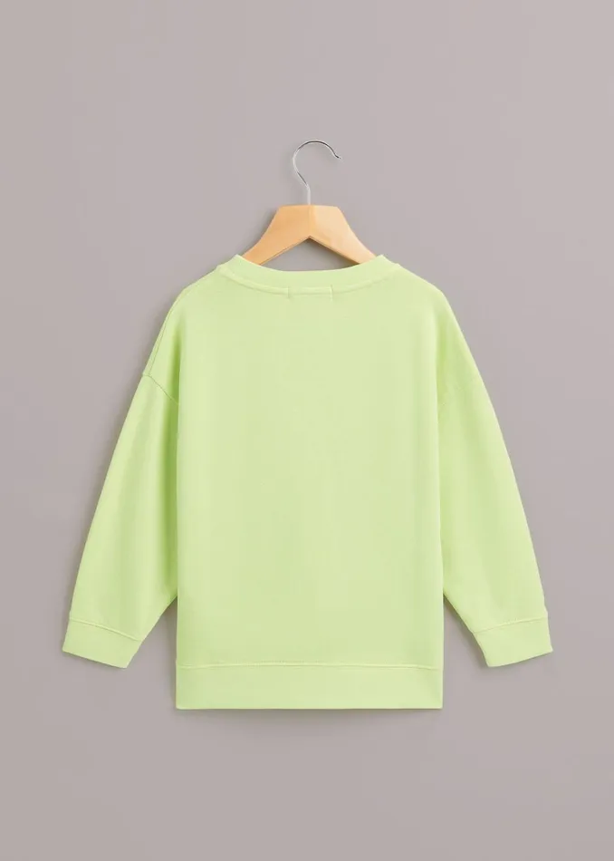 Kids Tops Whistles Lime Sawyer Sweatshirt