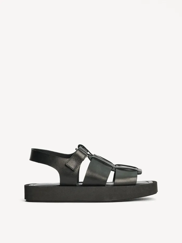 Kleva Leather Sandals Black Women By Malene Birger Shoes