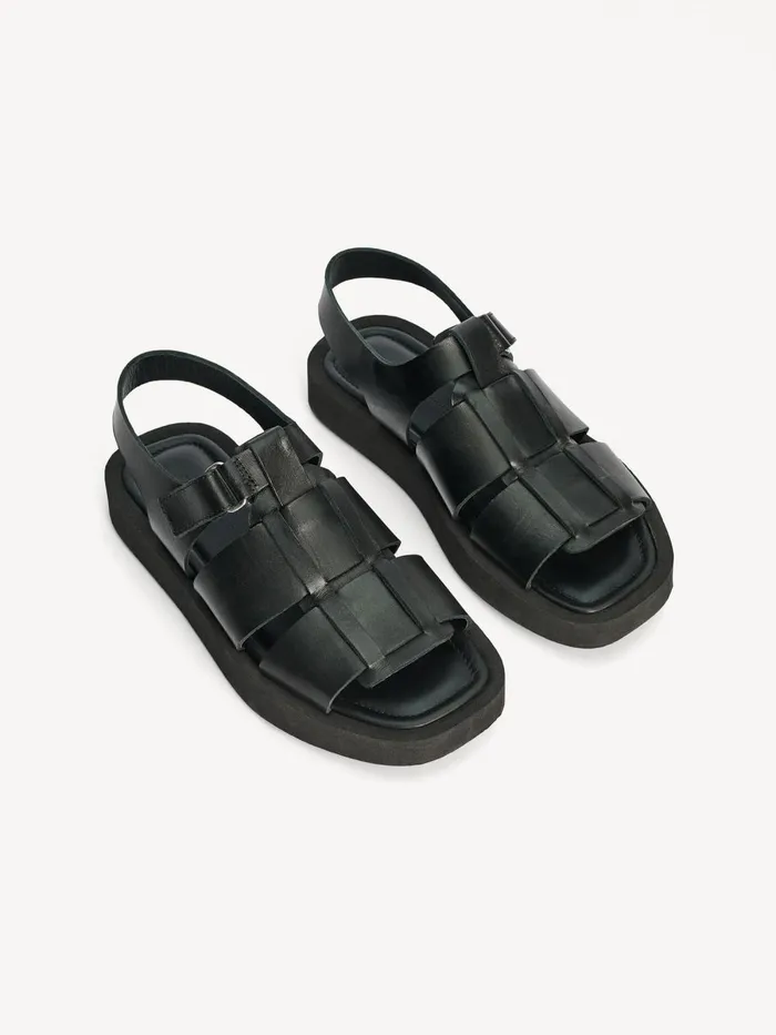 Kleva Leather Sandals Black Women By Malene Birger Shoes