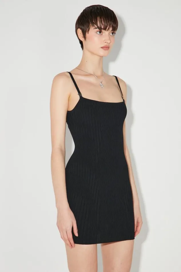 Knitted Seamless Mini Dress Black Women MISBHV Knitwear