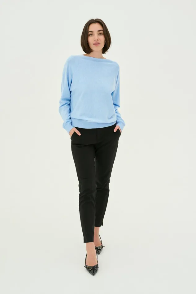 Knitwear and Cardigans Women CULTURE CUannemarie Pullover Cashmere Blue Mel