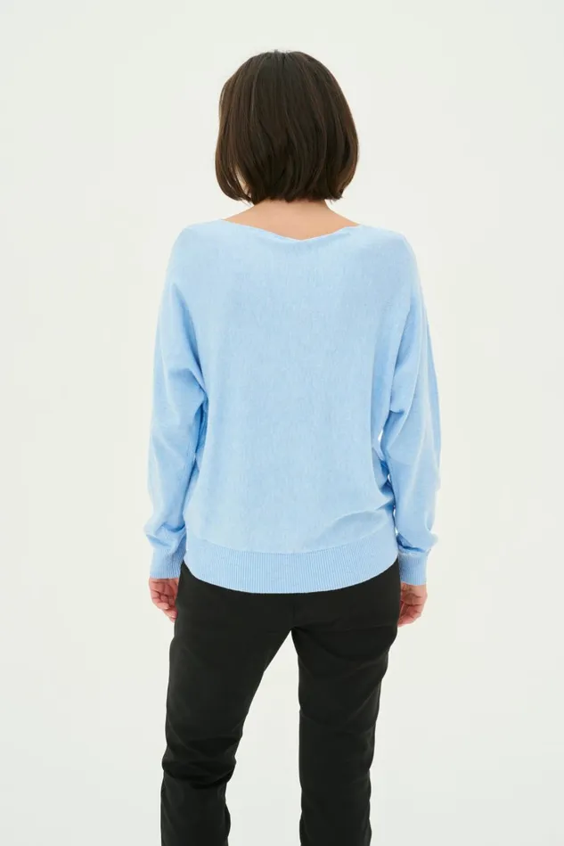 Knitwear and Cardigans Women CULTURE CUannemarie Pullover Cashmere Blue Mel