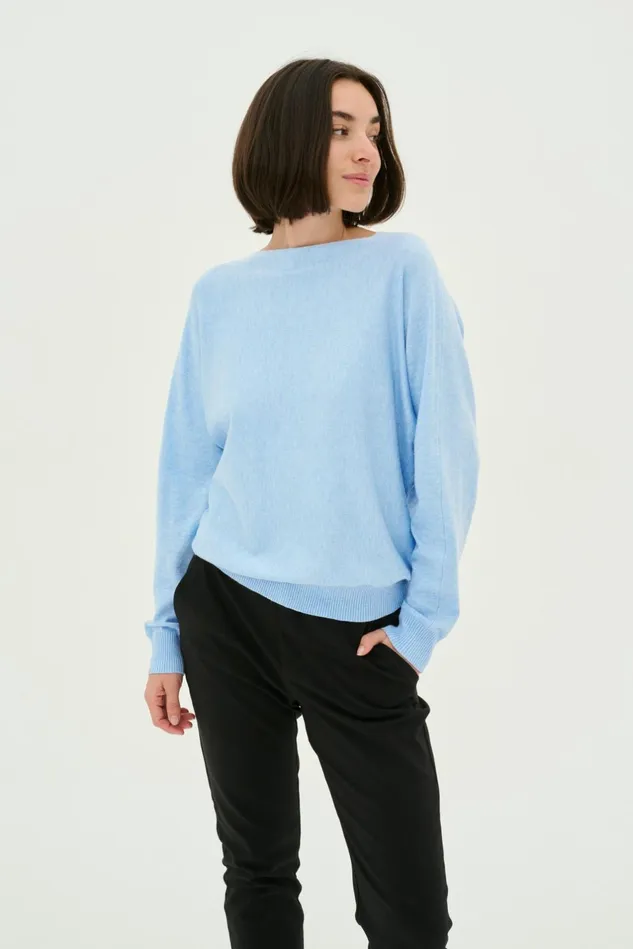 Knitwear and Cardigans Women CULTURE CUannemarie Pullover Cashmere Blue Mel