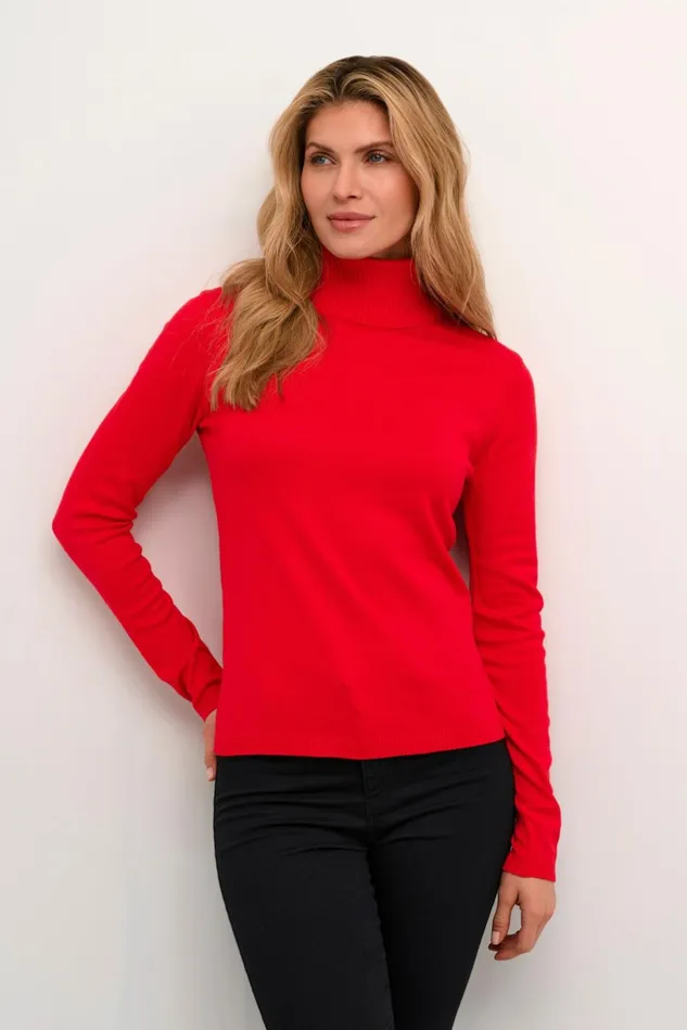 Knitwear and Cardigans Women CULTURE CUannemarie Pullover Chinese Red Melange Knitwear and Cardigans Women CULTURE CUannemarie Pullover Chinese Red Melange