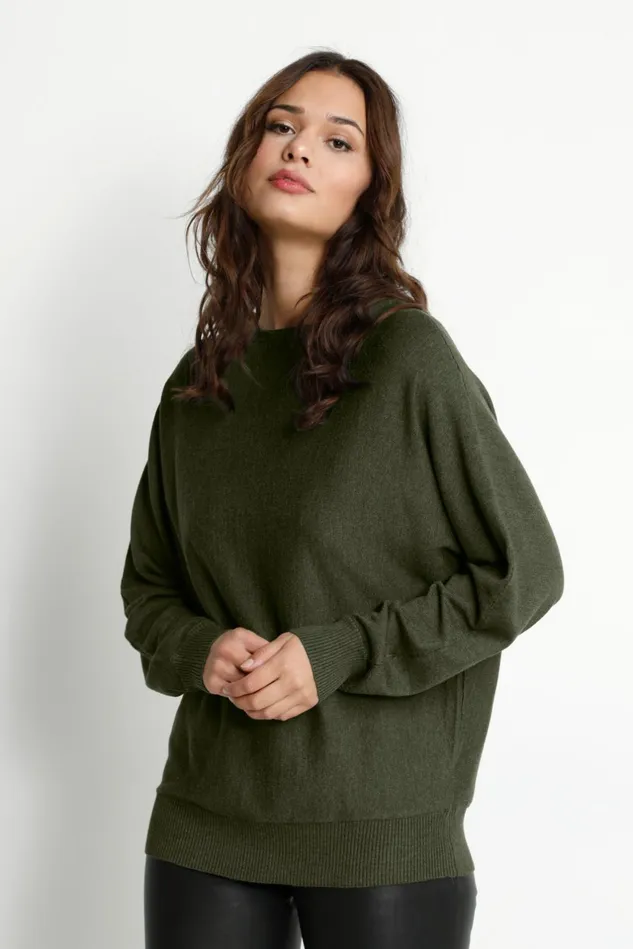 Knitwear and Cardigans Women CULTURE CUannemarie Pullover Olive Night Melange