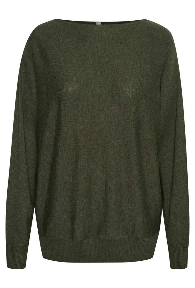 Knitwear and Cardigans Women CULTURE CUannemarie Pullover Olive Night Melange