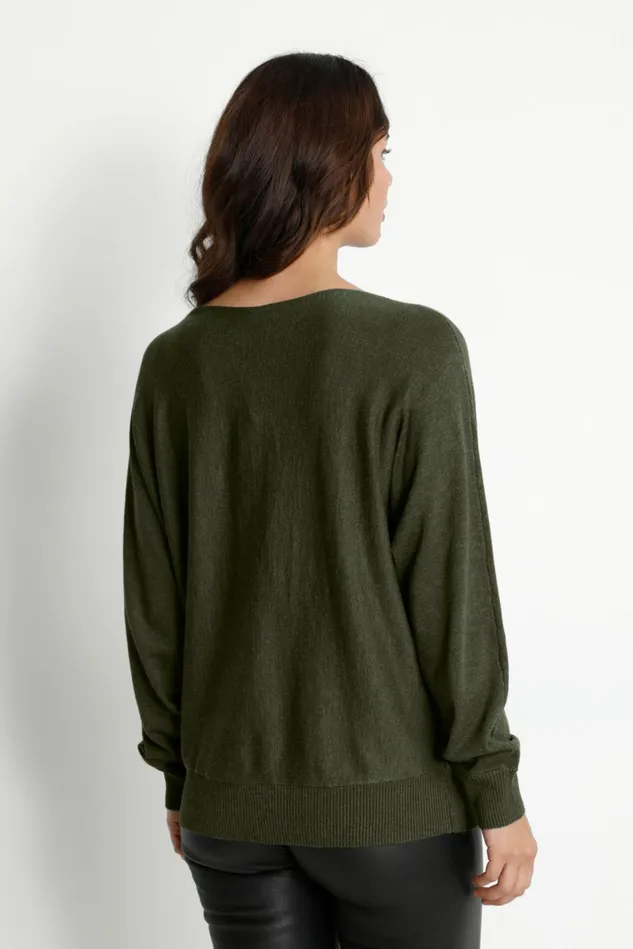 Knitwear and Cardigans Women CULTURE CUannemarie Pullover Olive Night Melange
