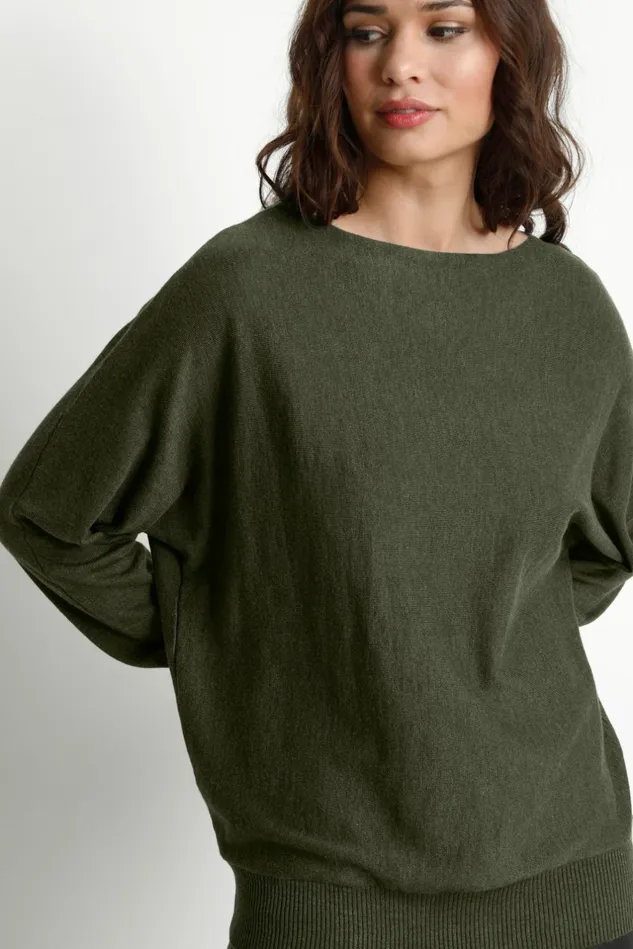 Knitwear and Cardigans Women CULTURE CUannemarie Pullover Olive Night Melange
