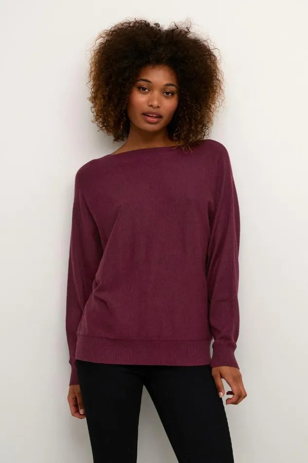 Knitwear and Cardigans Women CULTURE CUannemarie Pullover Winetasting Melange Knitwear and Cardigans Women CULTURE CUannemarie Pullover Winetasting Melange