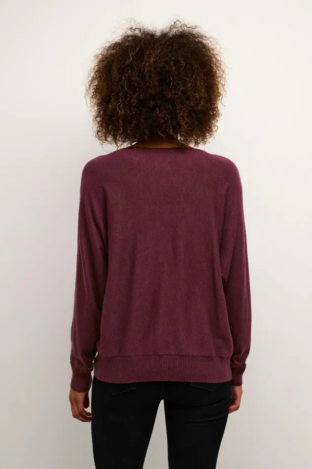 Knitwear and Cardigans Women CULTURE CUannemarie Pullover Winetasting Melange