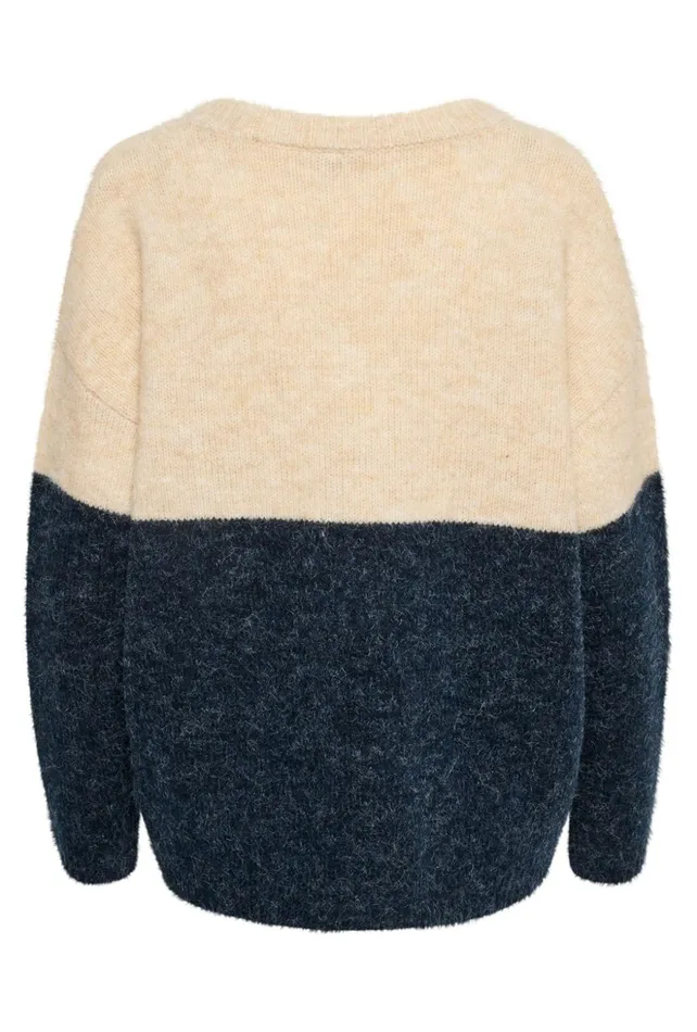 Knitwear and Cardigans Women CULTURE CUkimmy Pullover Oyster Dress Blues Melange