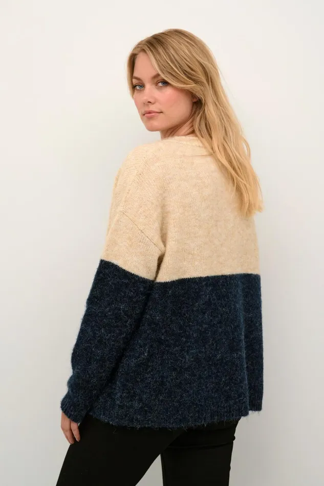 Knitwear and Cardigans Women CULTURE CUkimmy Pullover Oyster Dress Blues Melange