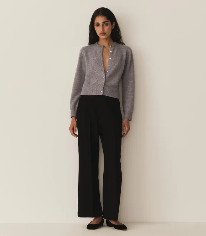 Knitwear Women DEN Fairchild Cashmere Cardigan Pebble Grey Knitwear Women DEN Fairchild Cashmere Cardigan Pebble Grey