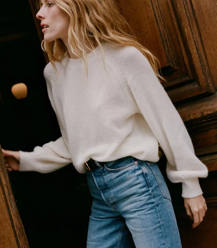 Knitwear Women DEN Marsena Sweater Ivory Knitwear Women DEN Marsena Sweater Ivory