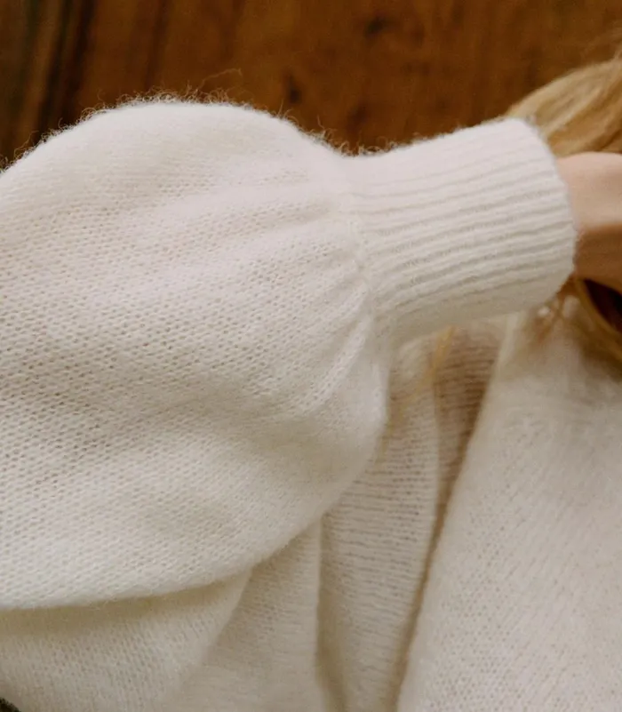 Knitwear Women DEN Marsena Sweater Ivory Knitwear Women DEN Marsena Sweater Ivory