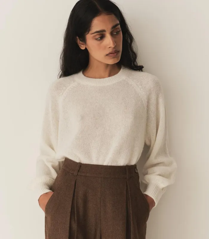 Knitwear Women DEN Marsena Sweater Ivory Knitwear Women DEN Marsena Sweater Ivory
