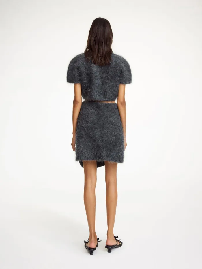 Krissah Mini Skirt Jet Grey Women By Malene Birger Knitwear