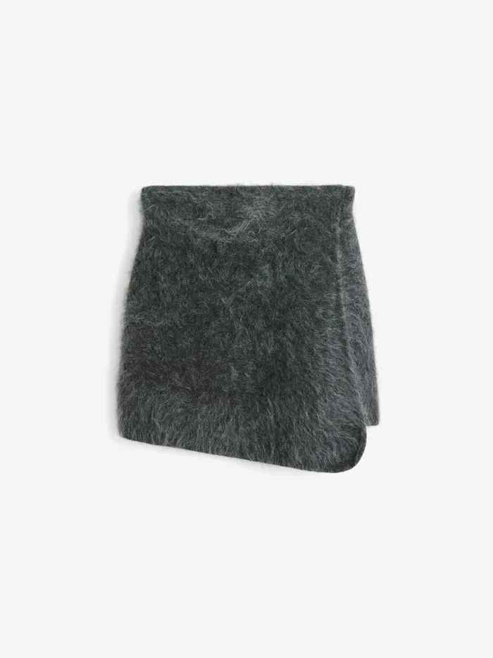 Krissah Mini Skirt Jet Grey Women By Malene Birger Knitwear