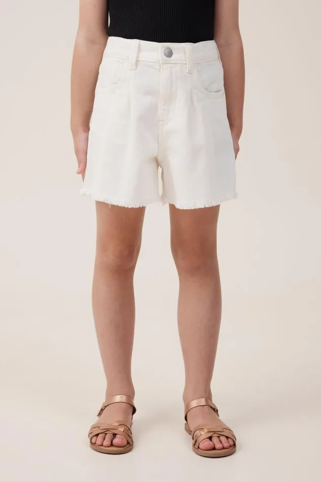 Kyla Denim Short Ecru Girls Cotton On Shorts Skirts and Playsuits