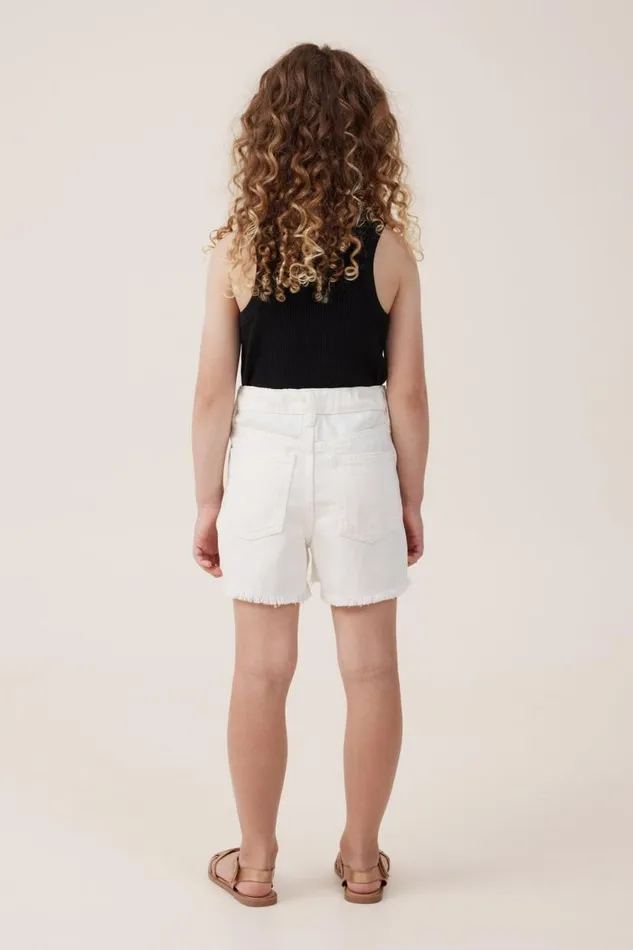 Kyla Denim Short Ecru Girls Cotton On Shorts Skirts and Playsuits Kyla Denim Short Ecru Girls Cotton On Shorts Skirts and Playsuits