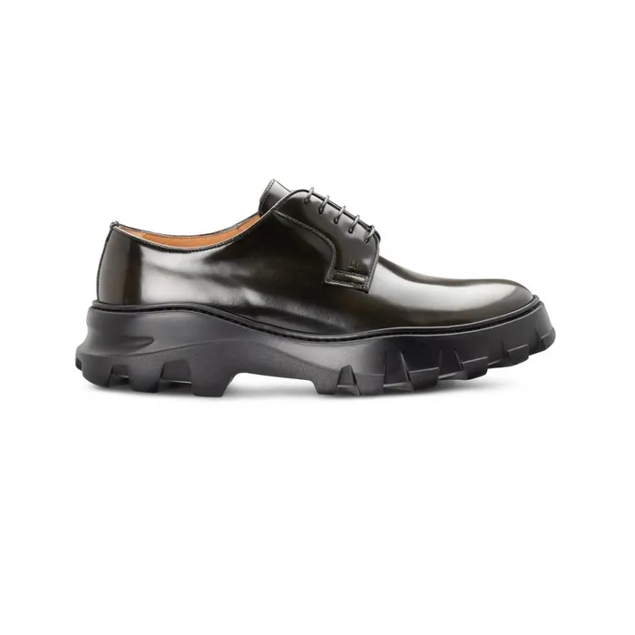 Lace Ups Men Moreschi Green Leather Derby