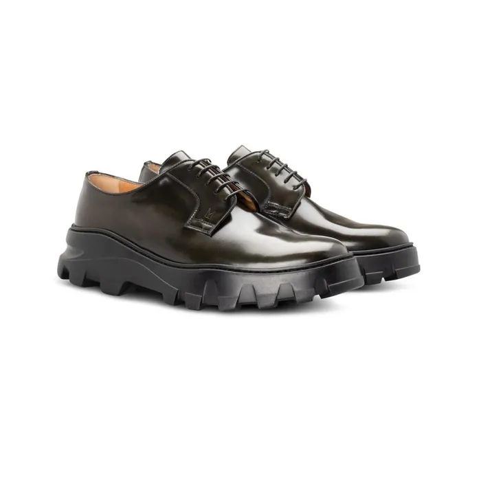 Lace Ups Men Moreschi Green Leather Derby