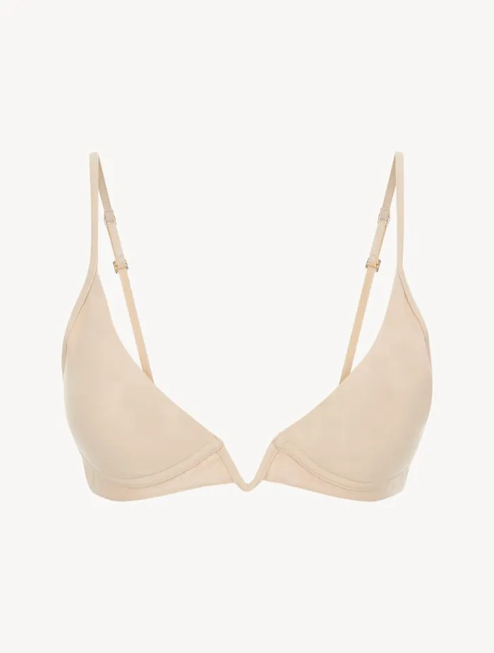Lattecoloured Nonwired Padded Triangle Vbra Lingerie La Perla Bralette