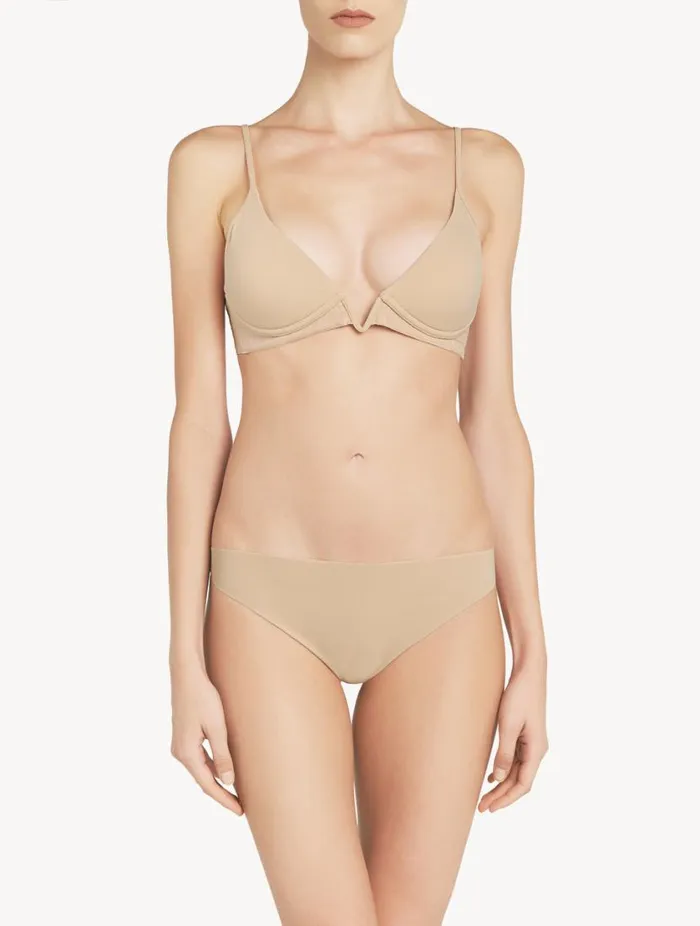 Lattecoloured Nonwired Padded Triangle Vbra Lingerie La Perla Bralette