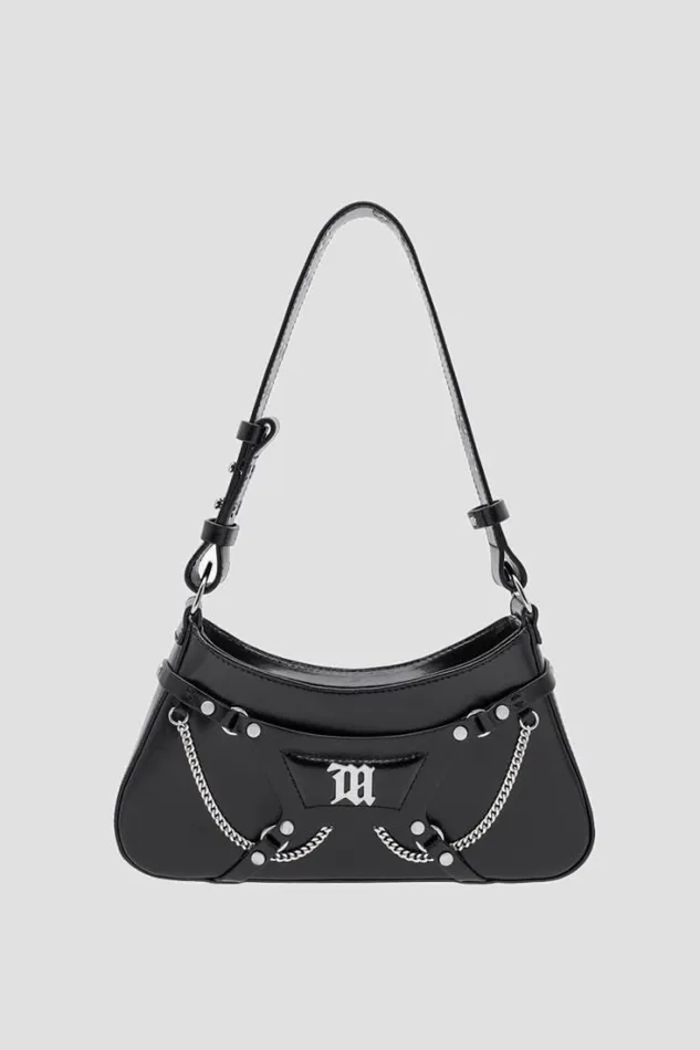 Leather Fetish Shoulder Bag Black Women MISBHV Bags