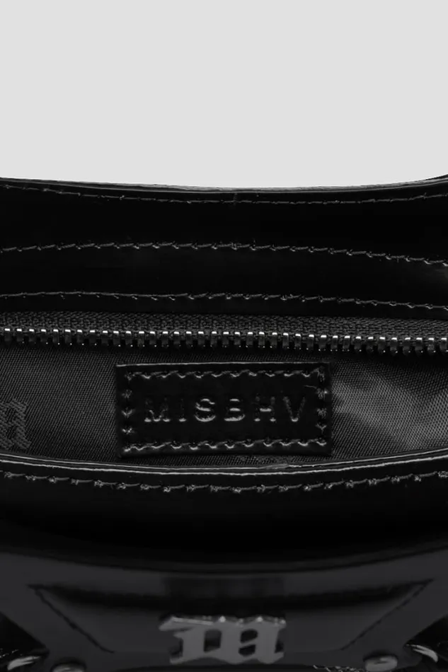 Leather Fetish Shoulder Bag Black Women MISBHV Bags