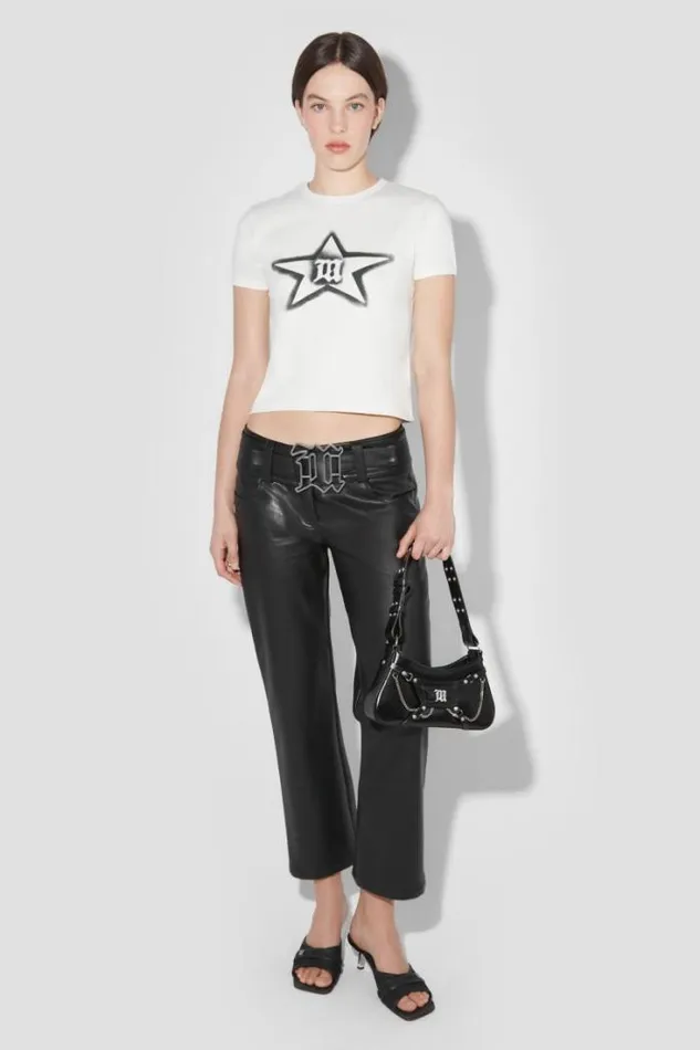 Leather Fetish Shoulder Bag Black Women MISBHV Bags