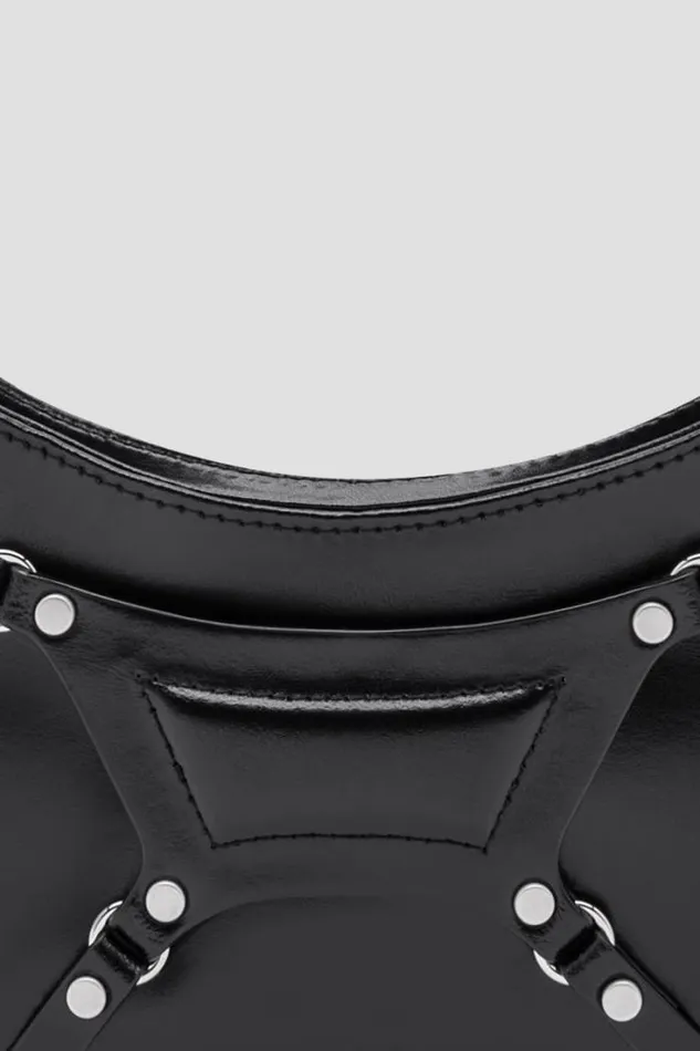 Leather Fetish Shoulder Bag Black Women MISBHV Bags